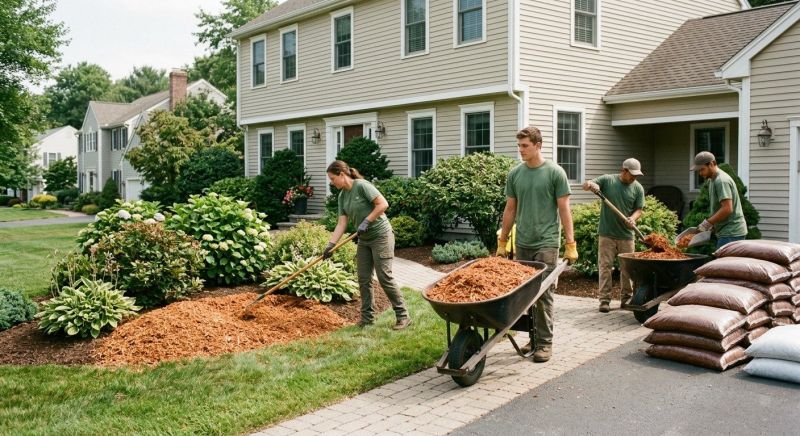 Red Mulch Installation in Honolulu, HI
